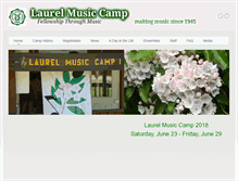 Tablet Screenshot of laurelmusiccamp.com